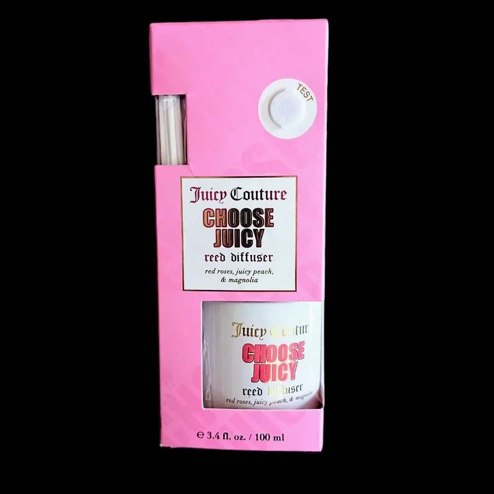 Juicy Couture 3.4 oz Reed Diffuser ROSE PEACH MAGNOLIA Hotel‎ Spa Luxury Glam